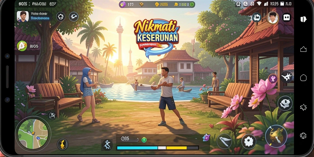 Tangkapan layar gameplay 8055 menunjukkan keseruan bermain santai yang menawan.