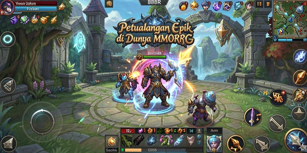 Tampilan gameplay seru dari 888R dalam petualangan MMORPG