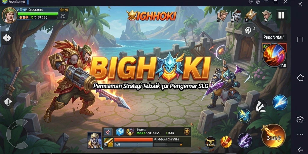 Screenshot BIGHOKI menampilkan gameplay seru dengan elemen strategi yang mendalam.