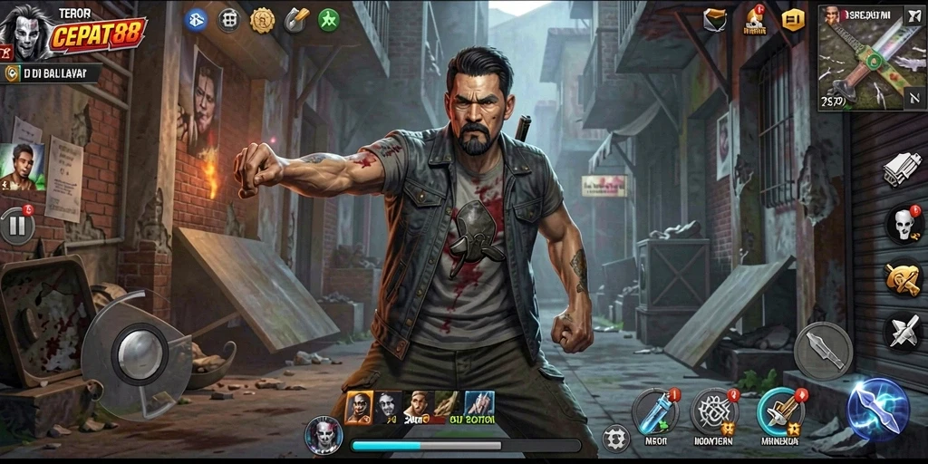 Gambar menampilkan momen menegangkan dalam gameplay Horror.
