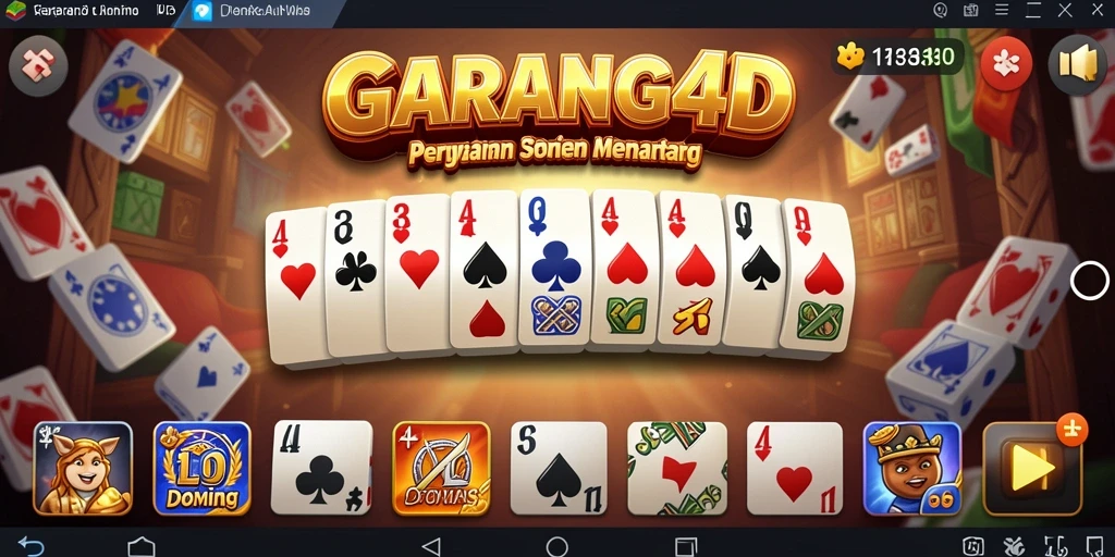 Screenshot permainan GARANG4D yang menunjukkan gameplay domino yang menarik.