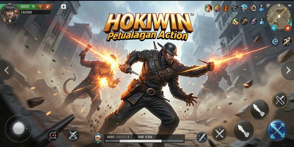 Tampilan gameplay HOKIWIN yang mendebarkan dan penuh aksi.