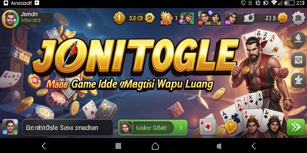 Screenshot gameplay JONITOGEL yang menunjukkan kemajuan dalam permainan Idle.