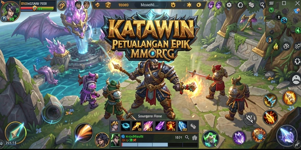 Tampilan gameplay KATAWIN yang menakjubkan dalam dunia MMORPG.