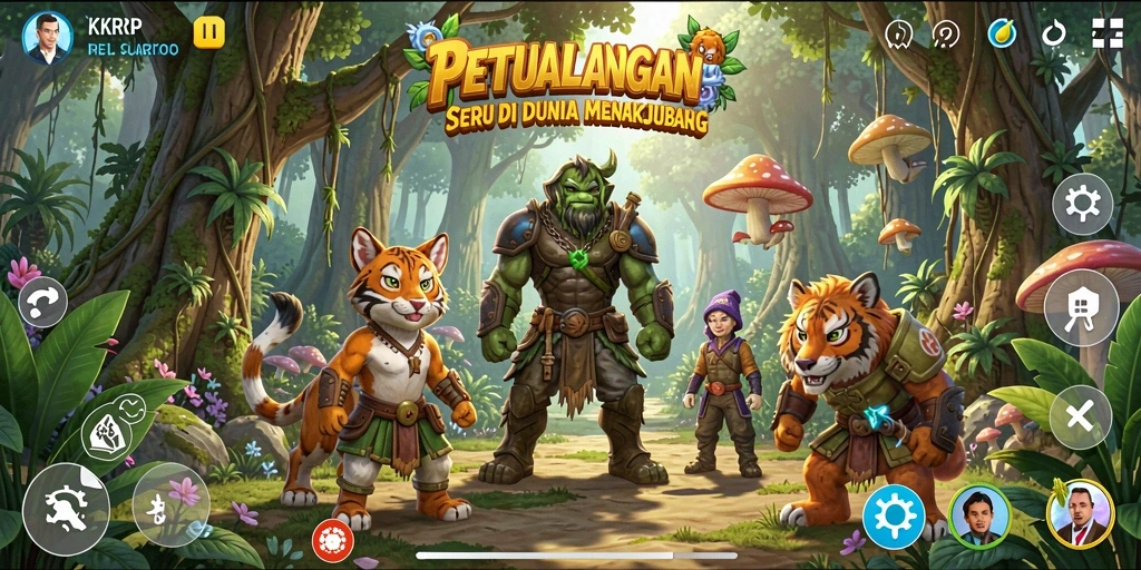 Screenshot menampilkan aksi gameplay seru di KKRP.