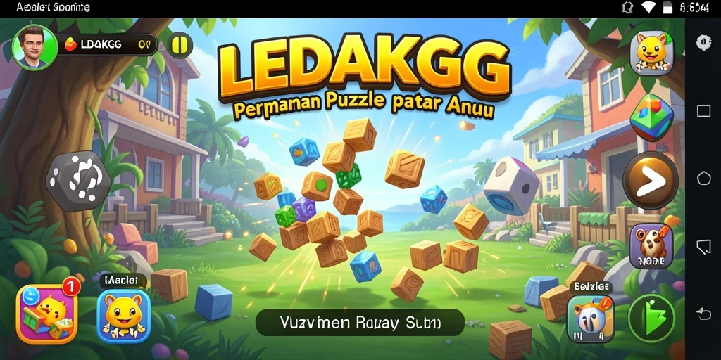 Tampilan menarik dari gameplay LEDAKGG yang menantang.