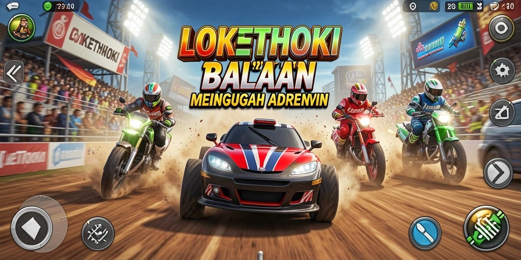 Gameplay seru dan mendebarkan dalam balapan LOKETHOKI.