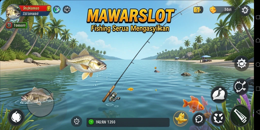 Gameplay seru memancing ikan di MAWARSLOT.