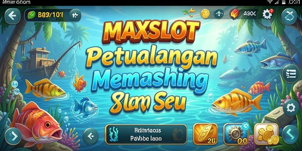 Tampilan gameplay memancing yang mendebarkan di MAXSLOT.