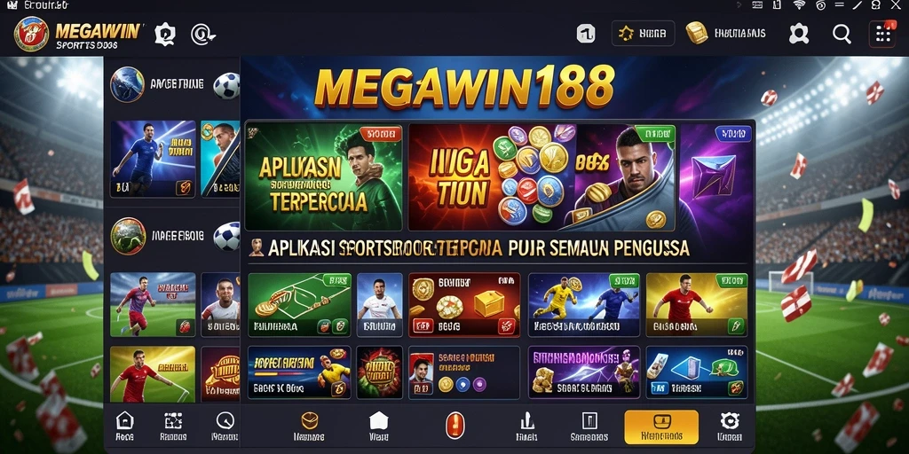 Tampilan antarmuka MEGAWIN188 yang user-friendly untuk taruhan olahraga.