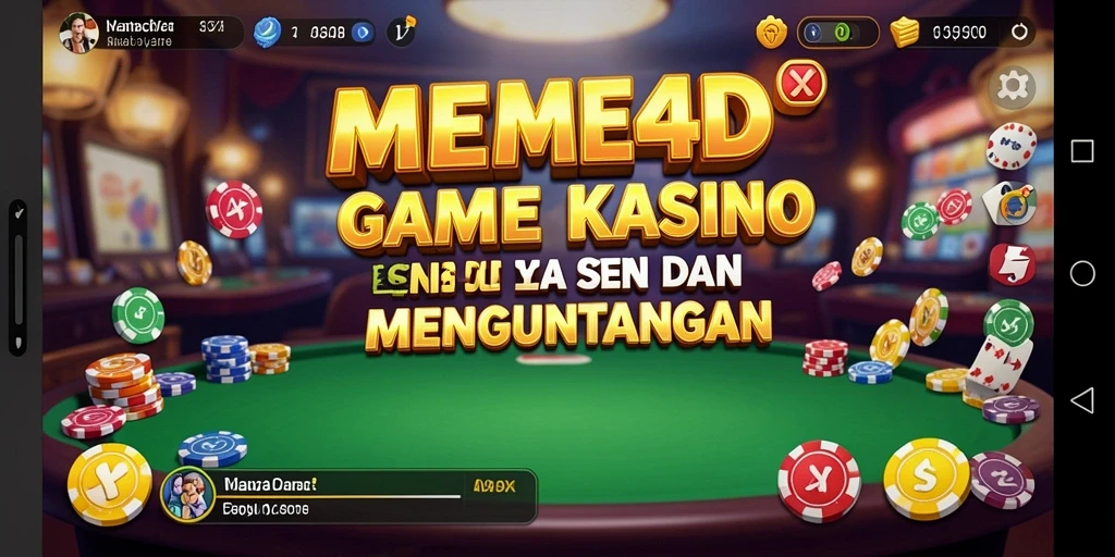 Tampilan gameplay seru dari aplikasi Kasino MEME4D.