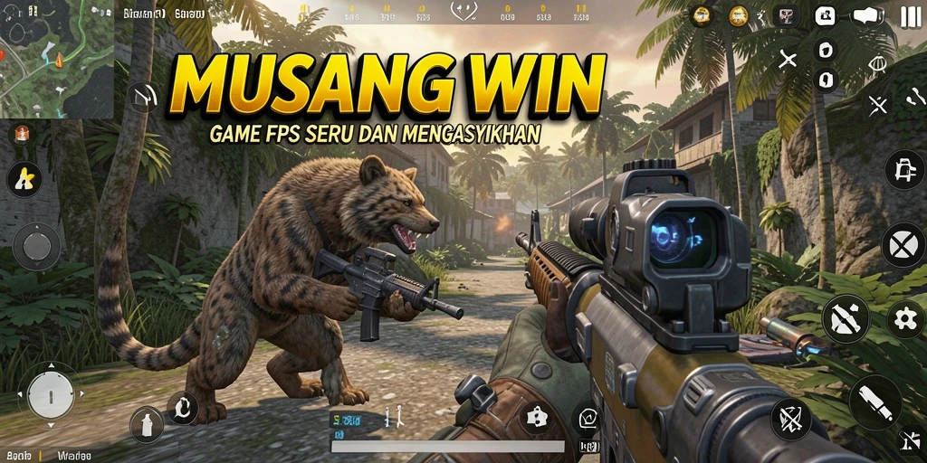 Tampilan gameplay seru dari MUSANGWIN menguji keterampilan Anda sebagai pemain FPS.