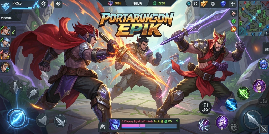 Tampilan menarik dari gameplay PK95 dengan aksi seru di arena pertempuran.