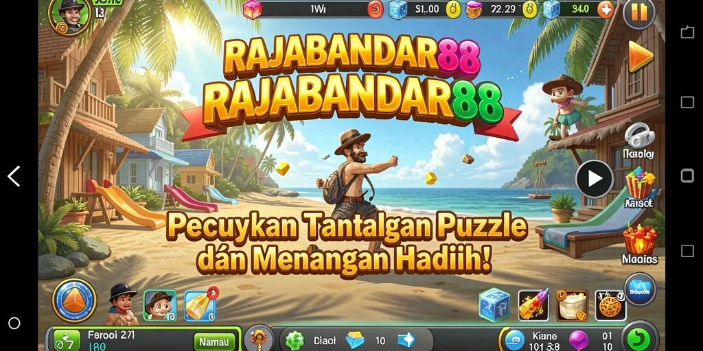 Tampilan gameplay RAJABANDAR88 yang menarik dengan berbagai tantangan Puzzle.