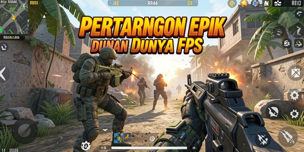 Gameplay menegangkan di RR44 dengan aksi tembak-menembak yang seru.