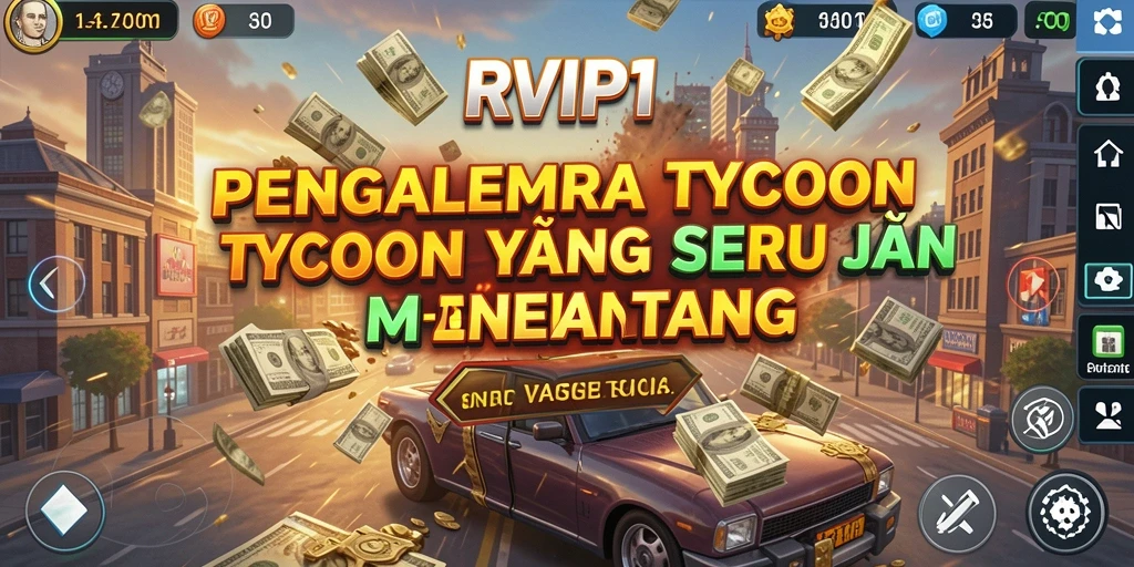 Tampilan layar utama RVIP1 menampilkan berbagai pilihan bisnis yang menarik.