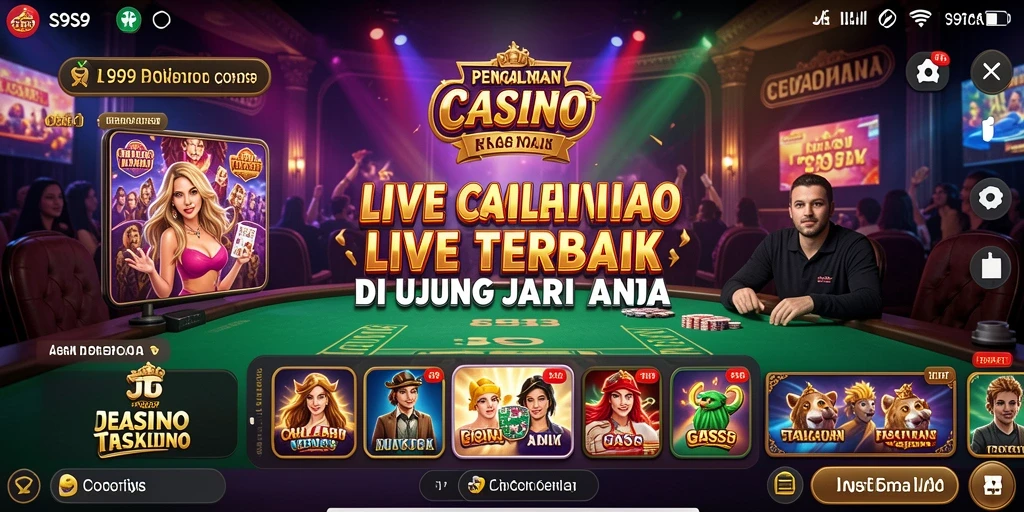 Gameplay Live Casino yang menarik dengan dealer profesional.