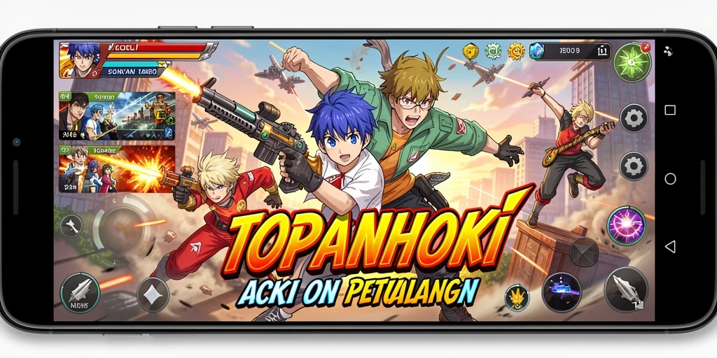 Tampilan karakter dan aksi dalam gameplay TOPANHOKI yang menarik.