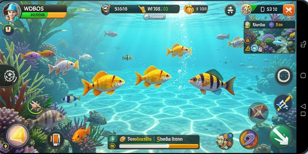 Tampilan gameplay seru menembak ikan di WDBOS.