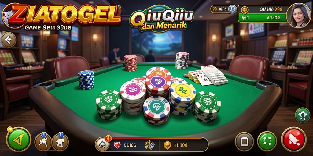 Gameplay ZIATOGEL yang menarik saat bermain QiuQiu.